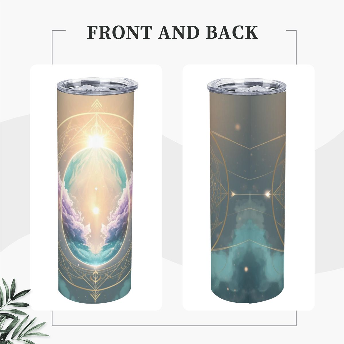 The Awakened Light" – 20oz Premium Stainless Steel Tumbler | Your Daily Spark of Divinity (Made in USA)