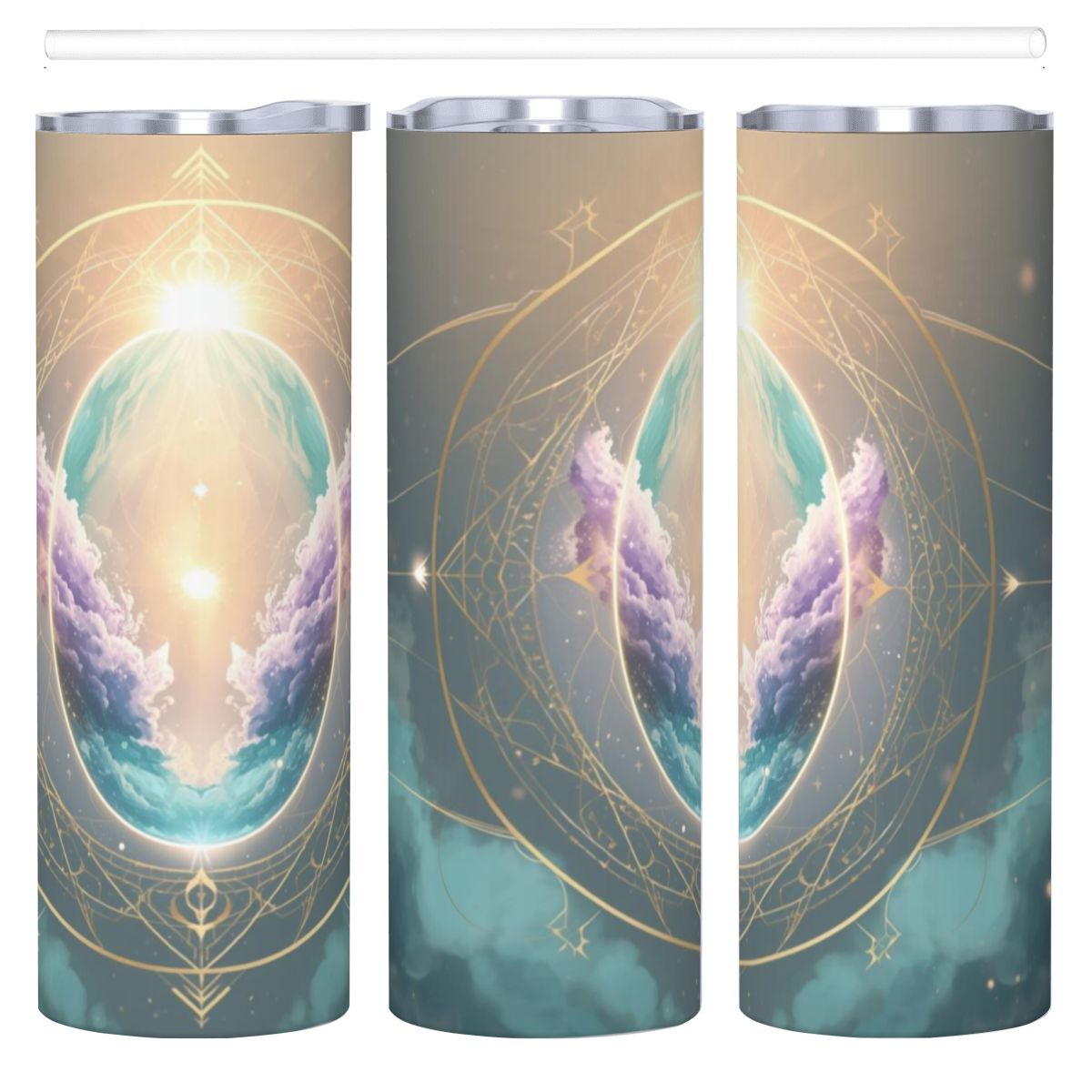 The Awakened Light" – 20oz Premium Stainless Steel Tumbler | Your Daily Spark of Divinity (Made in USA)