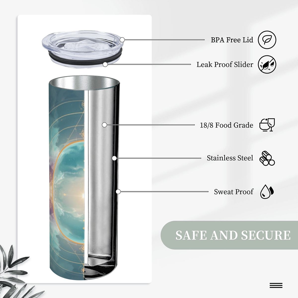 Clarity" – 20oz Premium Stainless Steel Tumbler | Pure Focus on the Go (Made in USA)
