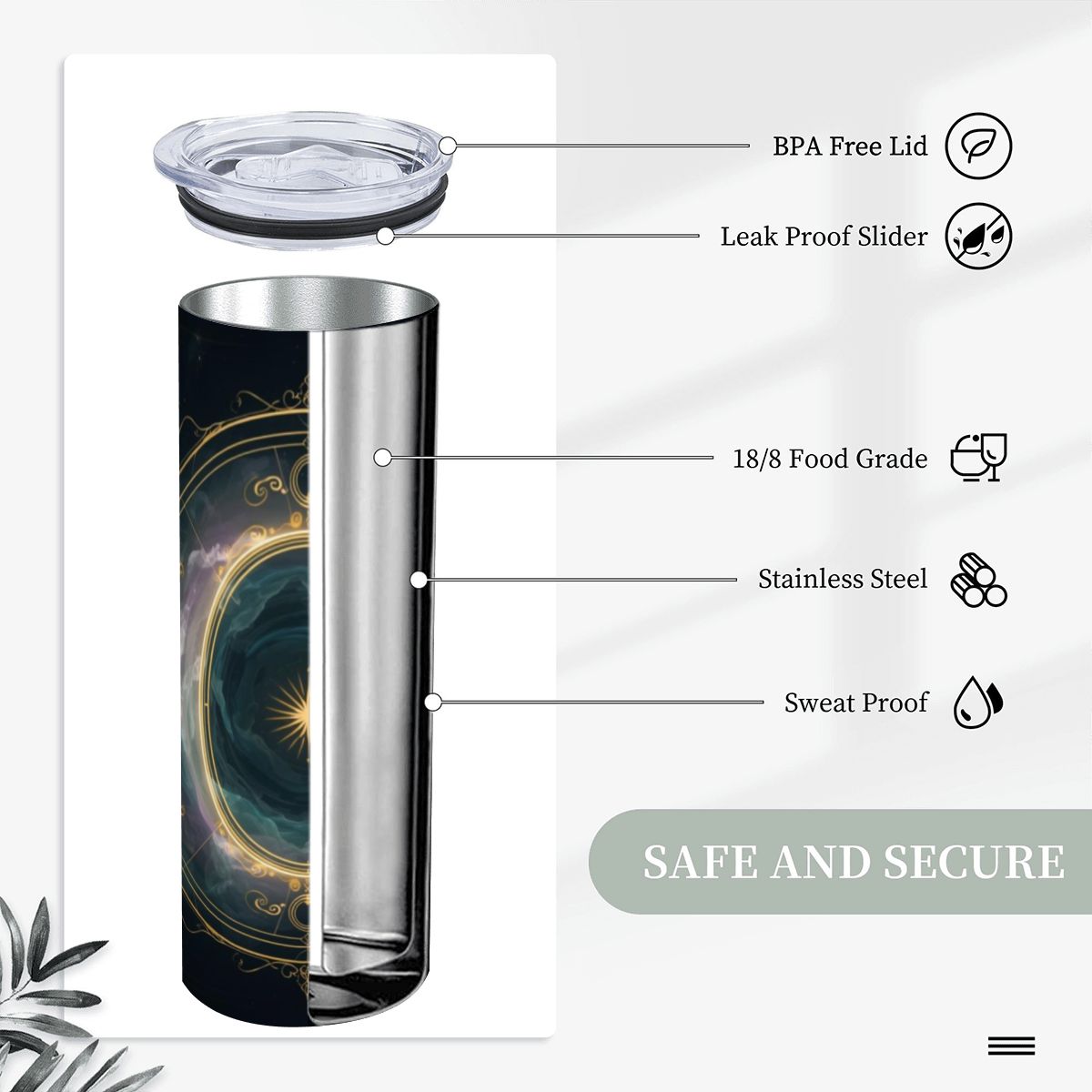 The Beginning" – 20oz Premium Stainless Steel Tumbler | The Spark of Divine Origin (Made in USA)