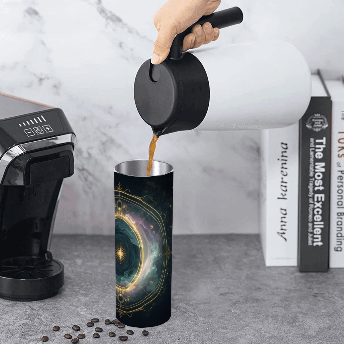 The Beginning" – 20oz Premium Stainless Steel Tumbler | The Spark of Divine Origin (Made in USA)